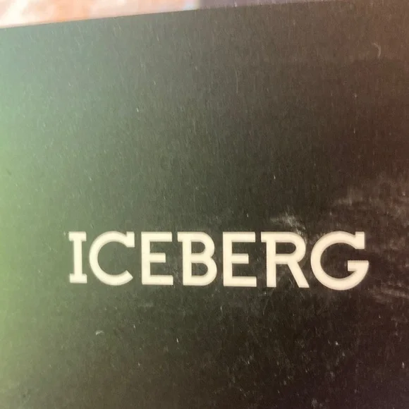 Brand New Never Worn Iceberg Gold Crystal-Studded Watch with Brown Strap